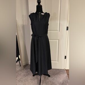 Calvin Klein Black Tie Front A-Line Dress
